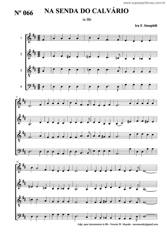 Partitura da música Na Sendo Do Calvário