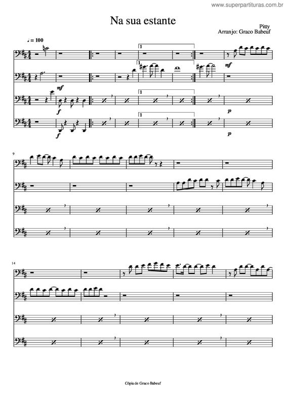 Partitura da música Na Sua Estante V.2