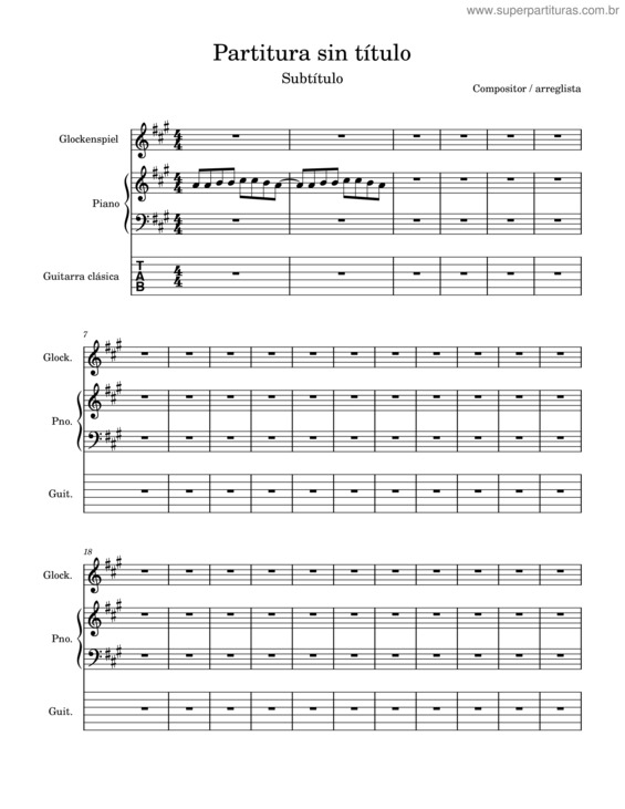 Partitura da música Nada Bajo El Sol