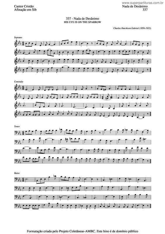 Partitura da música Nada De Desânimo v.2