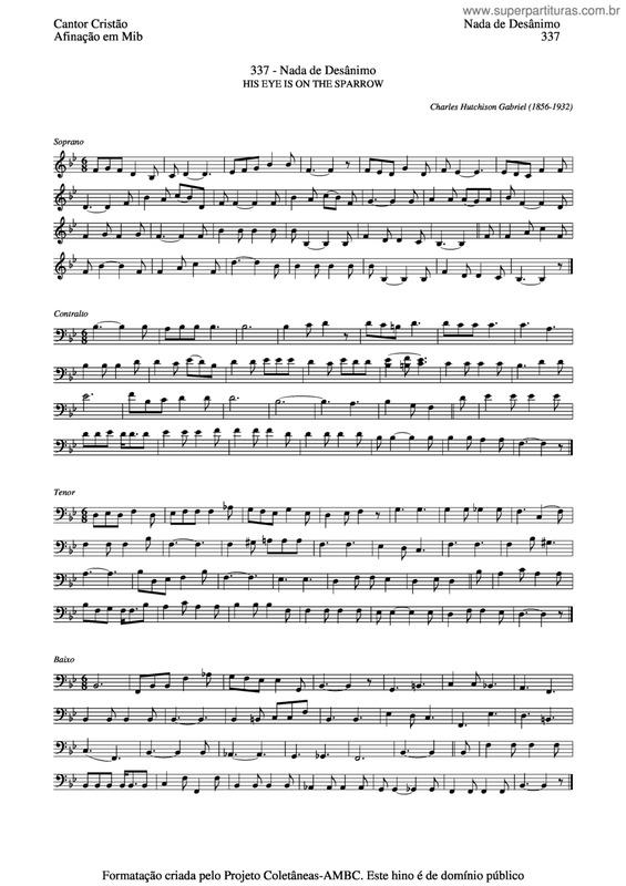 Partitura da música Nada De Desânimo v.3