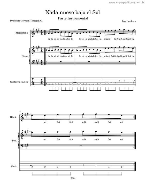 Partitura da música Nada Nuevo Bajo El Sol v.3