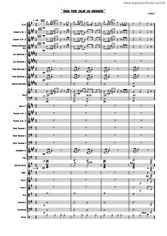 Partitura da música Nada Pode Calar um Adorador