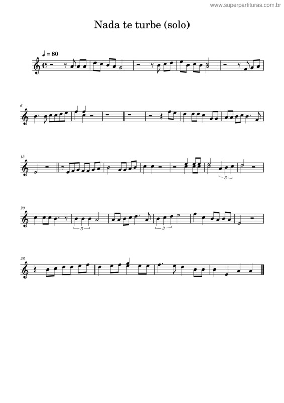 Partitura da música Nada Te Turbe v.10