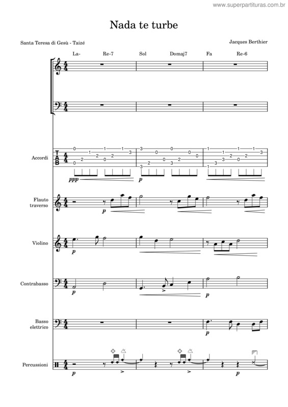 Partitura da música Nada Te Turbe v.8