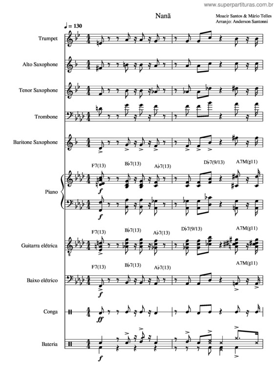 Partitura da música Nanã v.5