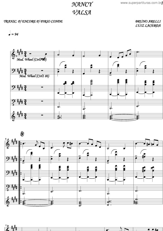 Partitura da música Nancy v.3