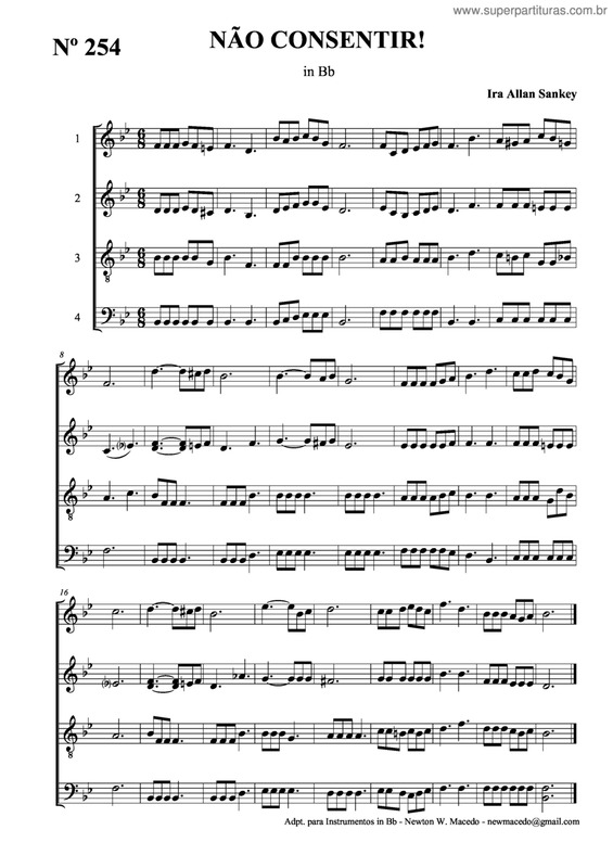 Partitura da música Não Consentir