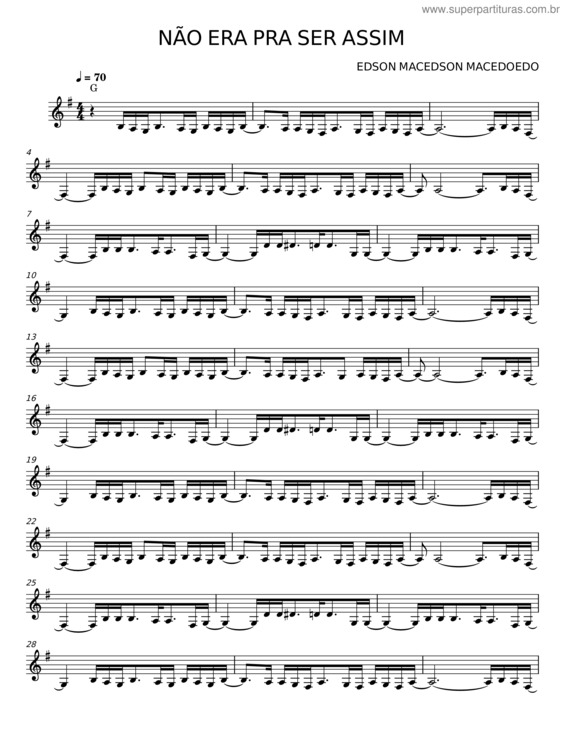 Partitura da música Não Era Pra Ser Assim