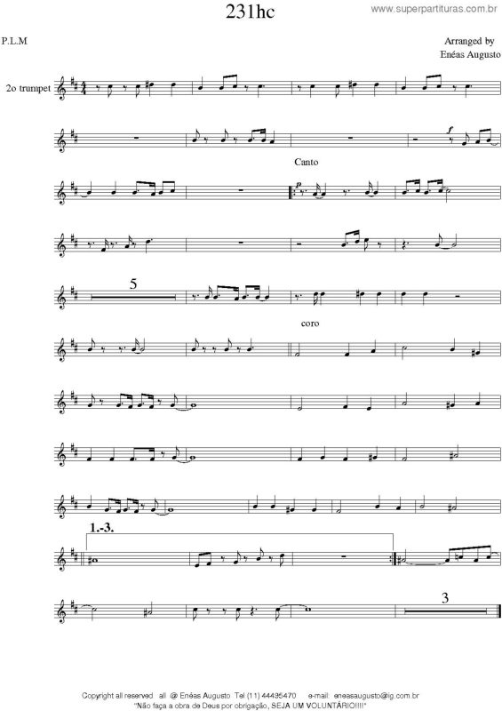 Partitura da música Não Foi Com Ouro - 231 HC v.19