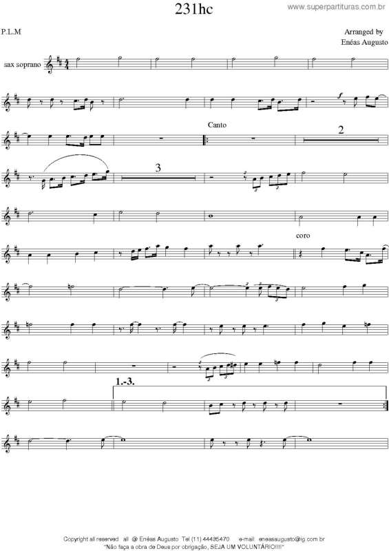 Partitura da música Não Foi Com Ouro - 231 HC v.8