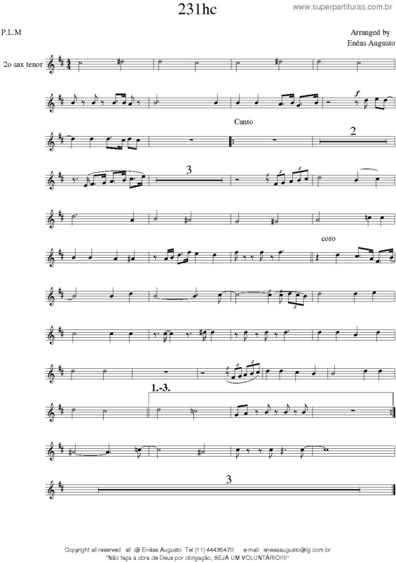 Partitura da música Não Foi Com Ouro - 231 HC v.9