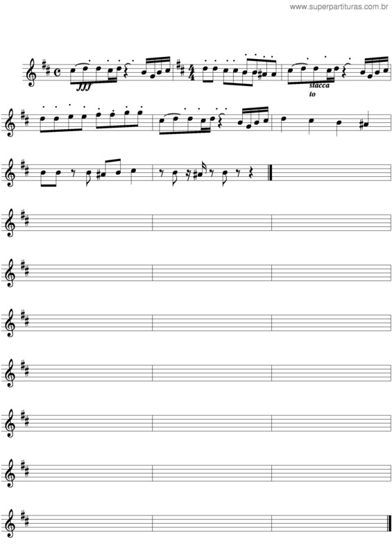 Partitura da música Não Há Outro Igual!