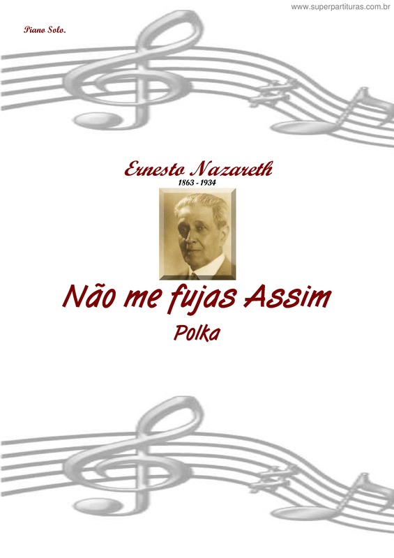 Partitura da música Não me fujas Assim v.2