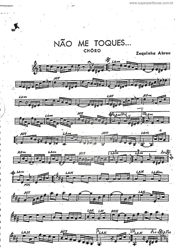 Partitura da música Não Me Toques v.13
