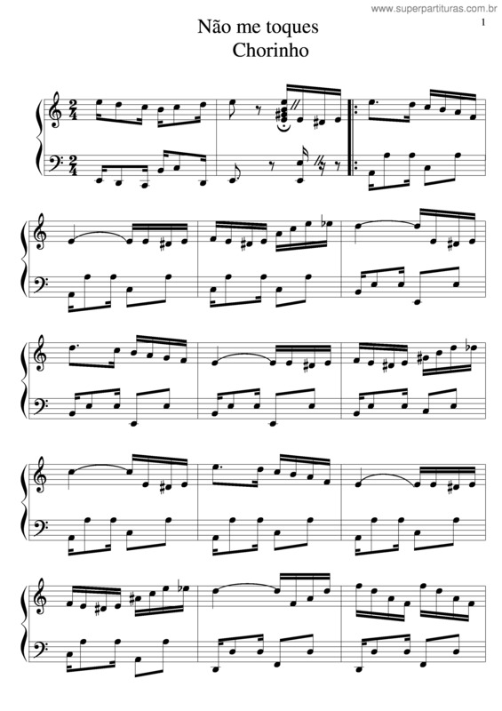 Partitura da música Não Me Toques v.7