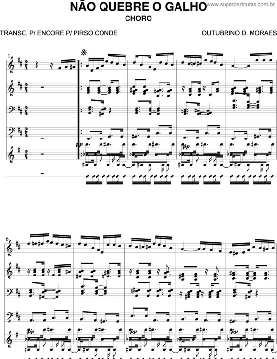 Partitura da música Nao Quebre O Galho v.2