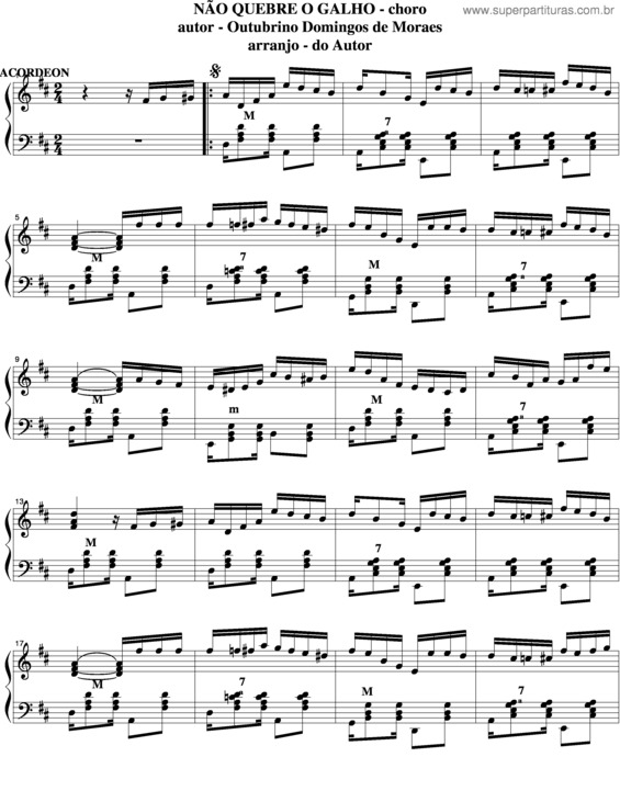 Partitura da música Não Quebre O Galho v.4