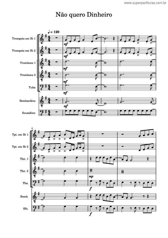 Partitura da música Não Quero Dinheiro – Tim Maia Não_Quero_Dinheiro