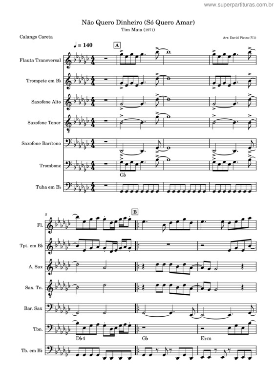 Partitura da música Não Quero Dinheiro v.16