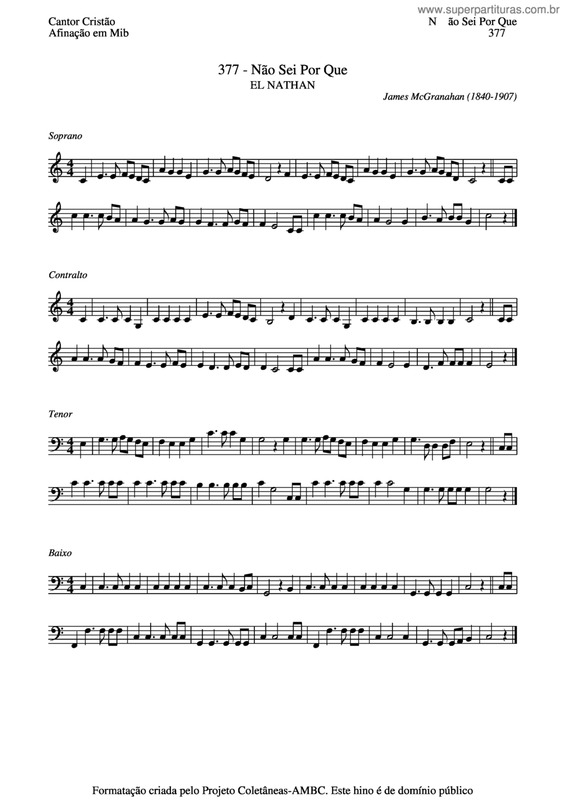 Partitura da música Não Sei Por Que v.4