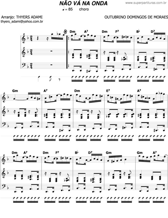 Partitura da música Não Vá Na Onda v.7