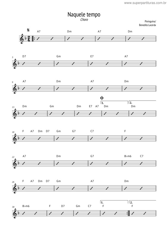 Partitura da música Naquele Tempo v.16