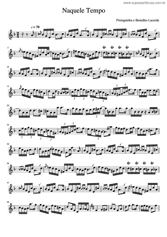 Partitura da música Naquele Tempo v.17