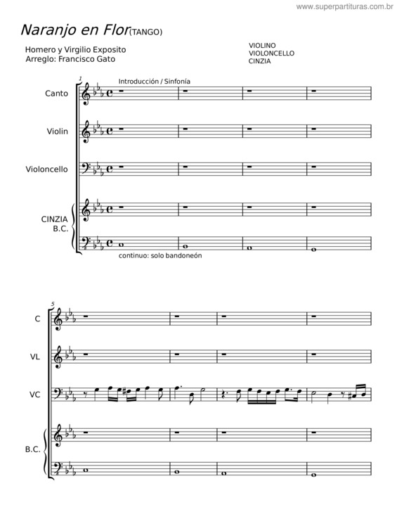 Partitura da música Naranjo En Flor – Virgilio Expósito v.4