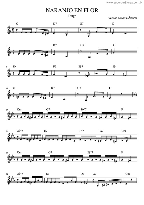 Partitura da música Naranjo En Flor v.2