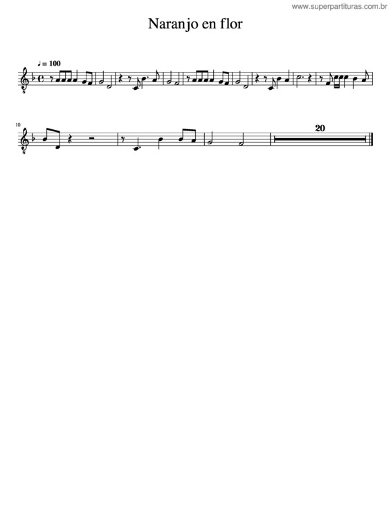 Partitura da música Naranjo En Flor v.5