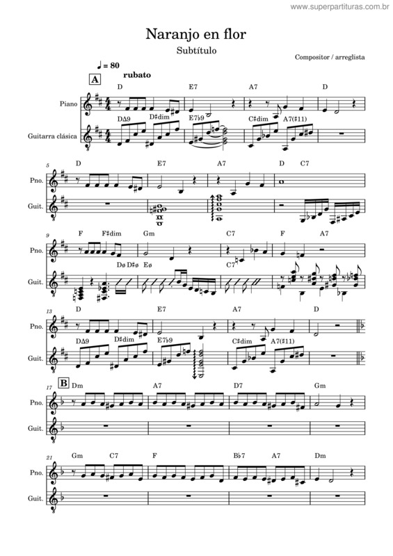 Partitura da música Naranjo En Flor v.6