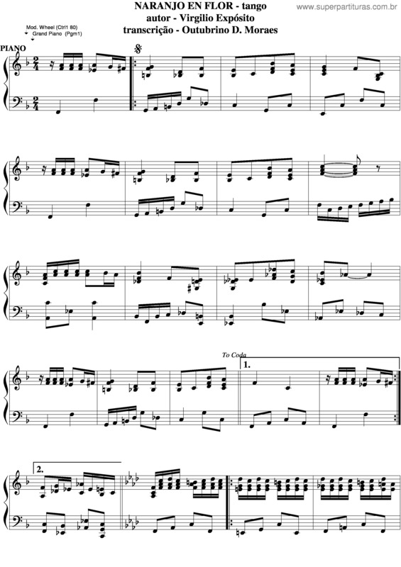 Partitura da música Naranjo En Flor