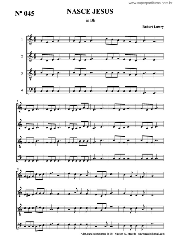 Partitura da música Nasce Jesus v.5