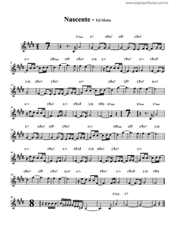 Partitura da música Nascente v.5