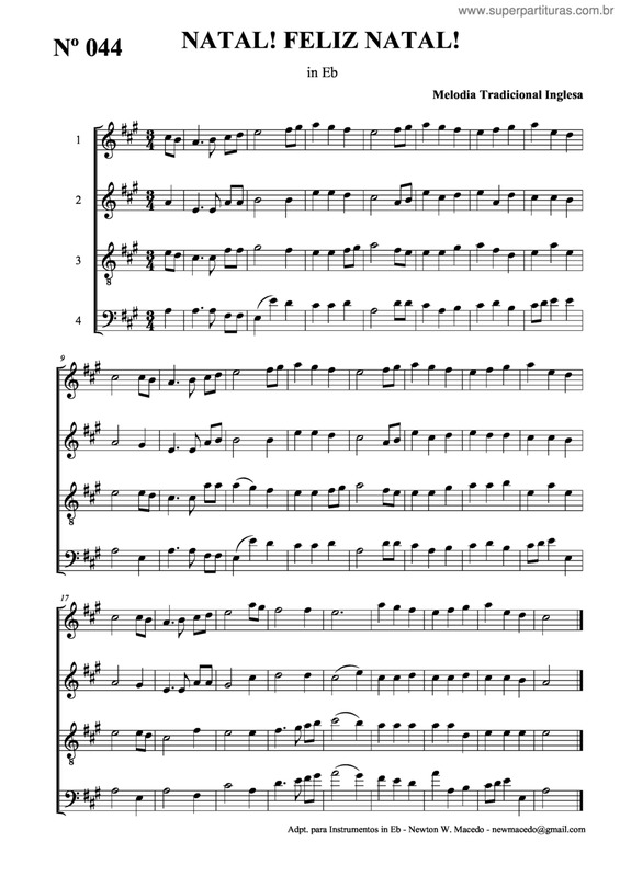 Partitura da música Natal! Feliz Natal! v.2