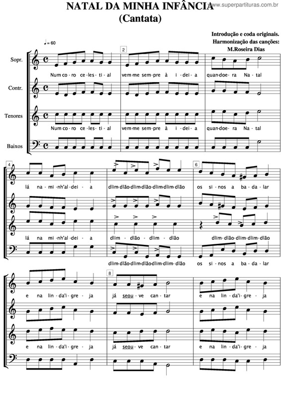 Partitura da música Natal Da Minha Infância (Cantata)