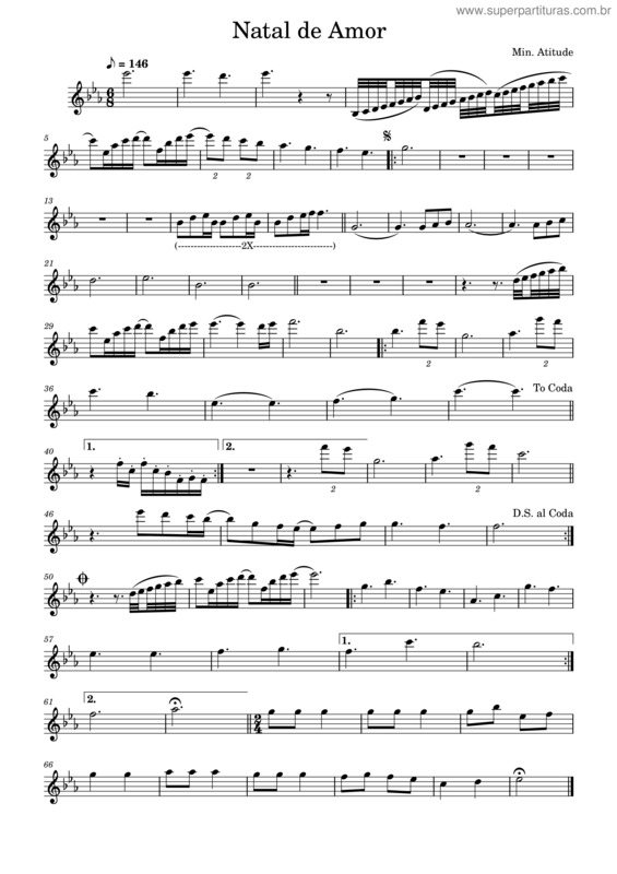 Partitura da música Natal De Amor – Adaptação Youtube.