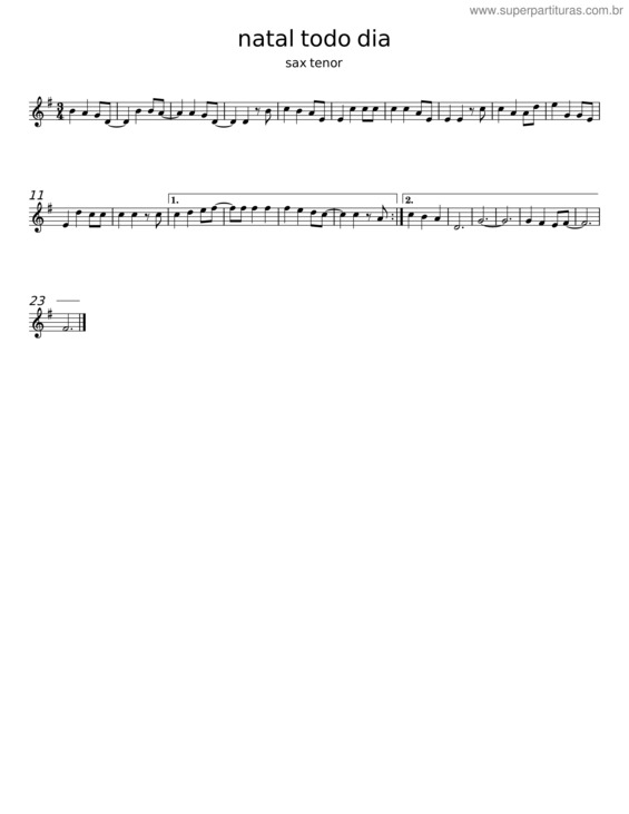 Partitura da música Natal Todo Dia v.11