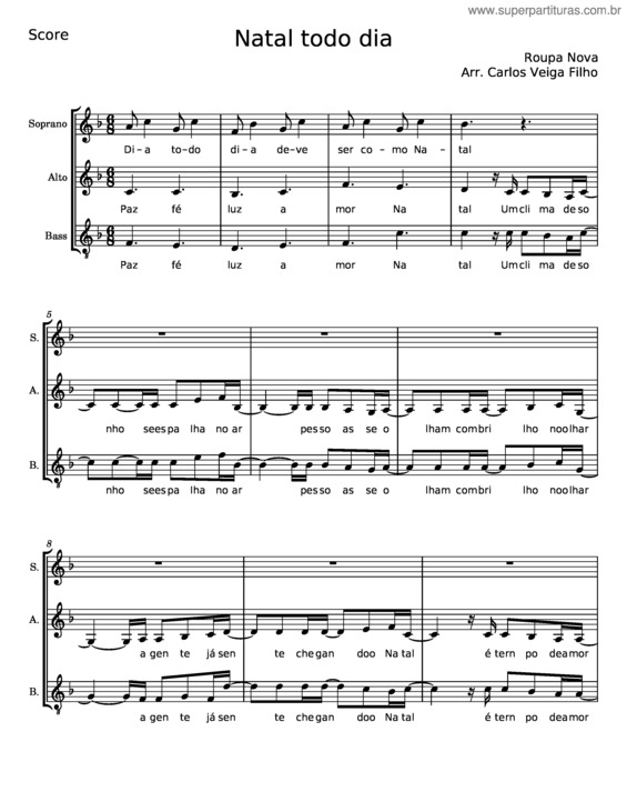 Partitura da música Natal Todo Dia v.2