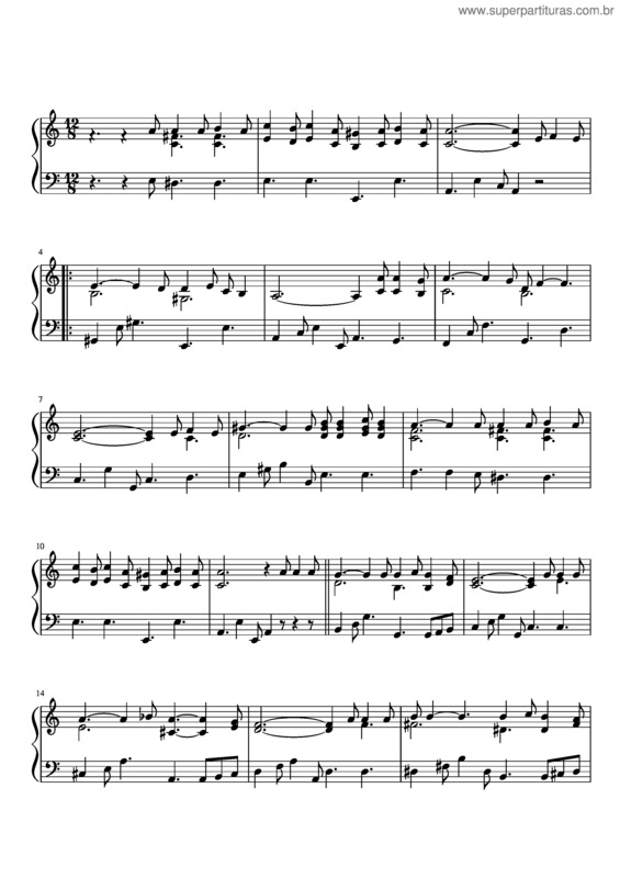 Partitura da música Natalia – Chydenius Kaj