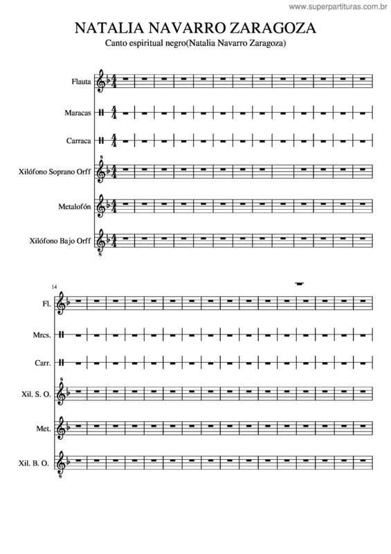 Partitura da música Natalia Navarro Zaragoza