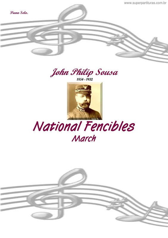 Partitura da música National Fencibles