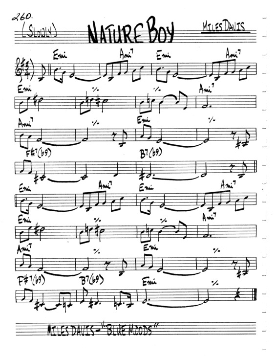 Partitura da música Nature Boy v.8