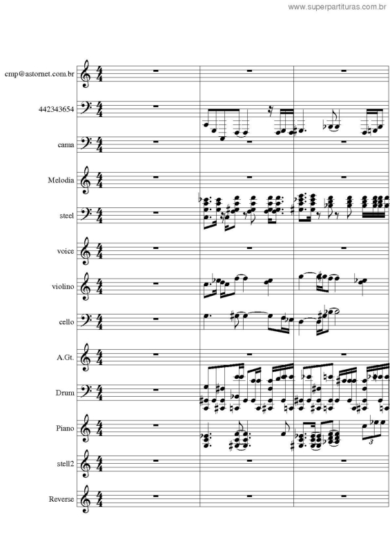 Partitura da música Naves Imperiais