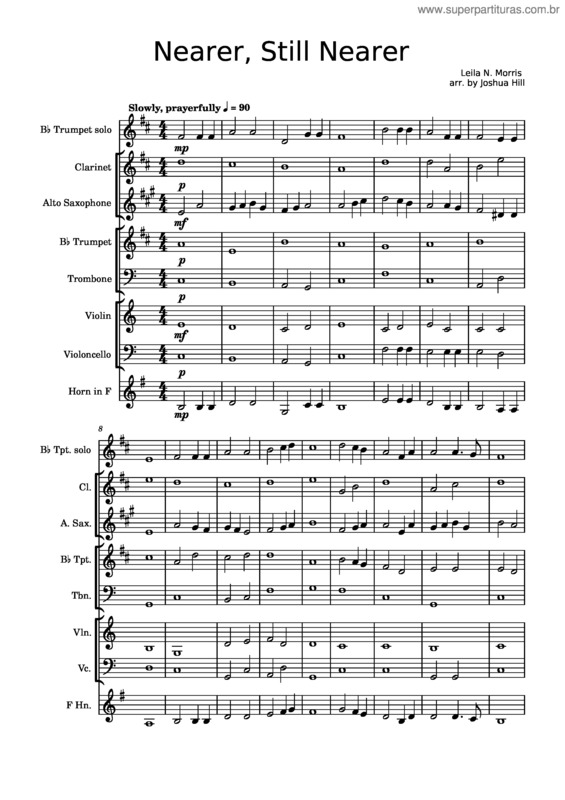 Partitura da música Nearer, Still Nearer – Lelia N. Morris