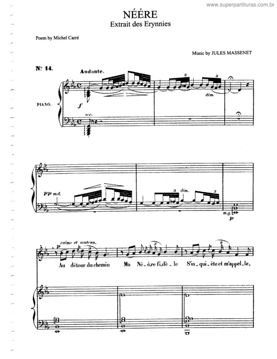 Partitura da música Néére