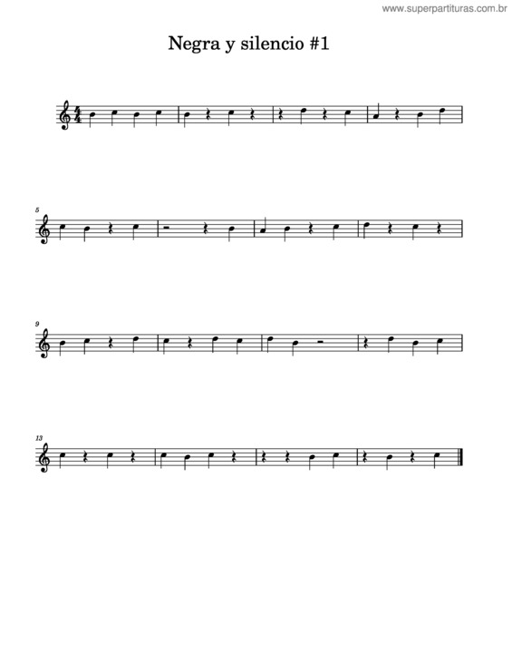 Partitura da música Negra Y Silencio #1 I