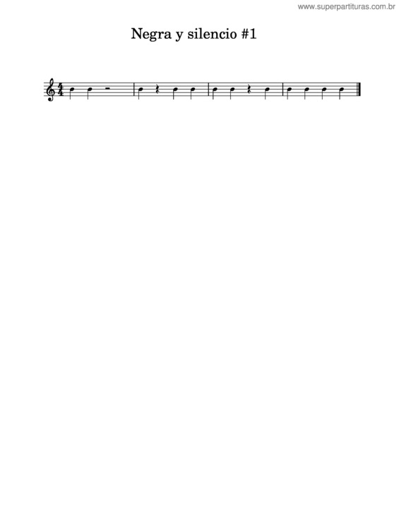 Partitura da música Negra Y Silencio #1