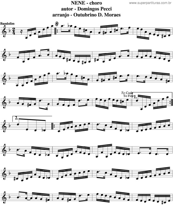 Partitura da música Nenê v.10